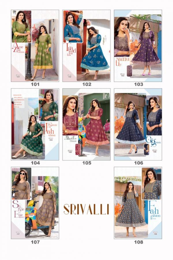 Jlf Srivalli Vol 2 Rayon Exclusive Designer Kurti Collection